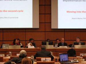 Panel discussion on the UNCAC Review Mechanism at the 4th UNCAC IRG Briefing for NGOs with Gillian Dell and Manzoor Hasan