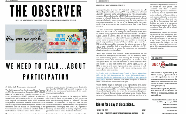 “The Observer” – First Edition at CoSP 8