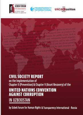 New Civil Society Report on Uzbekistan calls for independent institutions as well as enhanced transparency and CSO participation in asset recovery processes