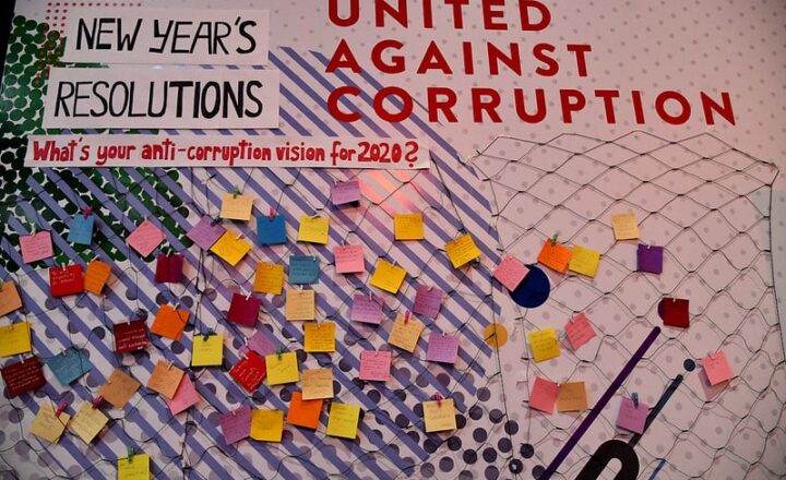 The UNCAC Coalition’s anti-corruption resolution wall for 2020