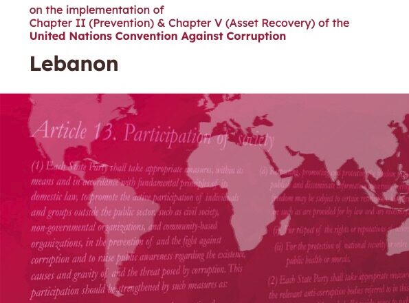 New civil society report on Lebanon: Closing the gap between anti-corruption laws and their enforcement 