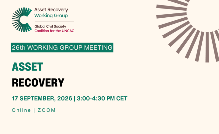 26th Asset Recovery Working Group Meeting